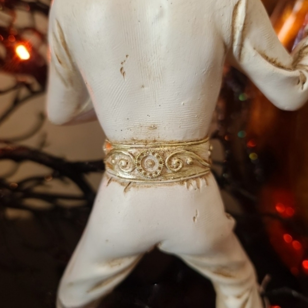Skeleton Elvis Bone Figure Statue Tabletop Goth Decor Halloween Day Of Dead NEW - Picture 5 of 8